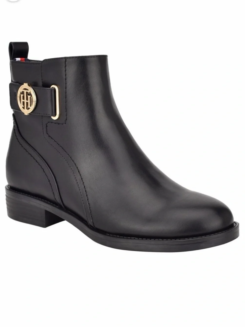 TOMMY HILFIGER  Comfort Rezin Round Toe Block Heel